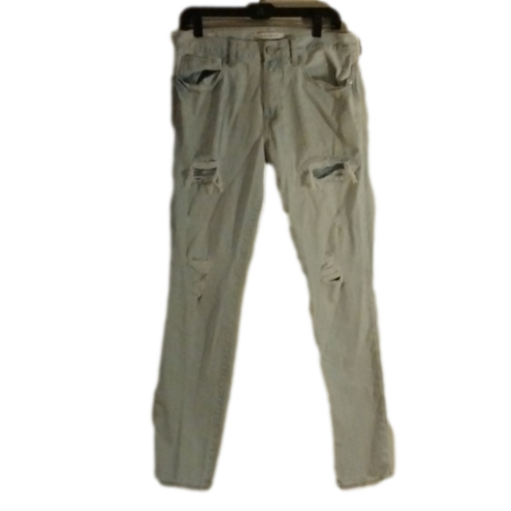 Pacsun mens stacked skinny lightwash distressed jeans. Size 32x 30.
